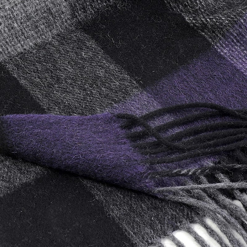 SKNSOFT Winter Wool Plaid Scarf for Men,Women Fashion Tartan Wrap Checkered Scarves - Image 3